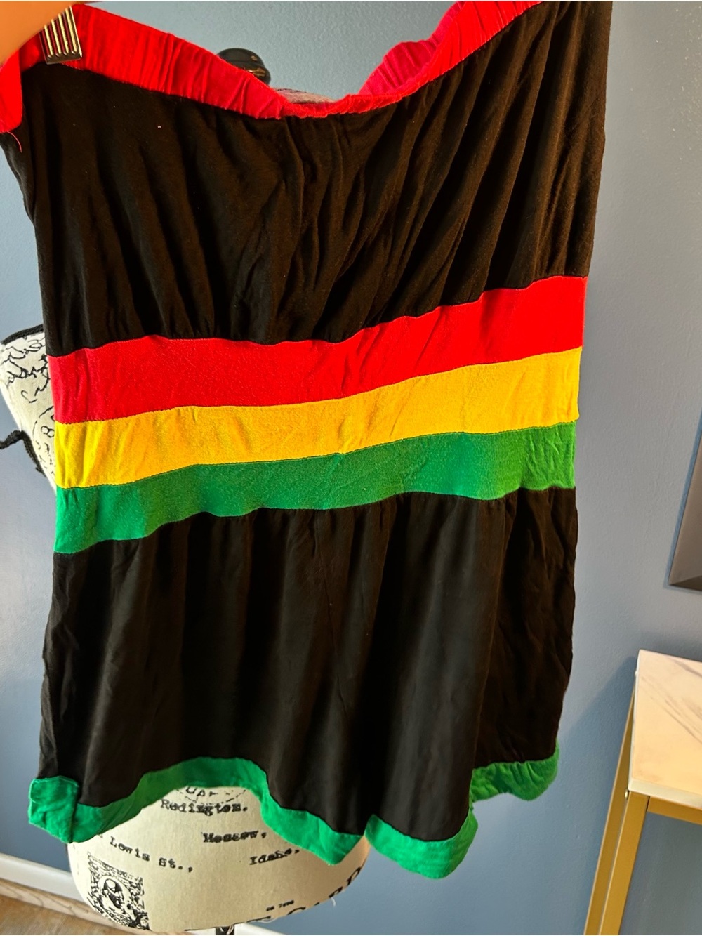 Hi-lense strapless reggae Rastafari romper shorts